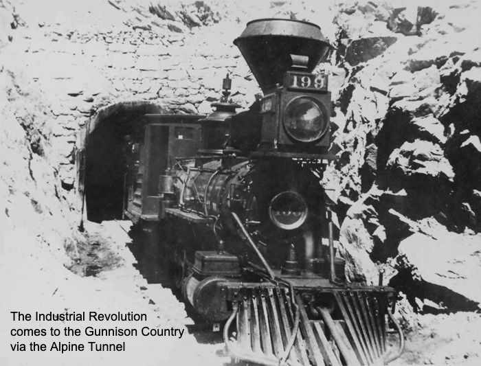 Train at the Alpine Tunnel 1910