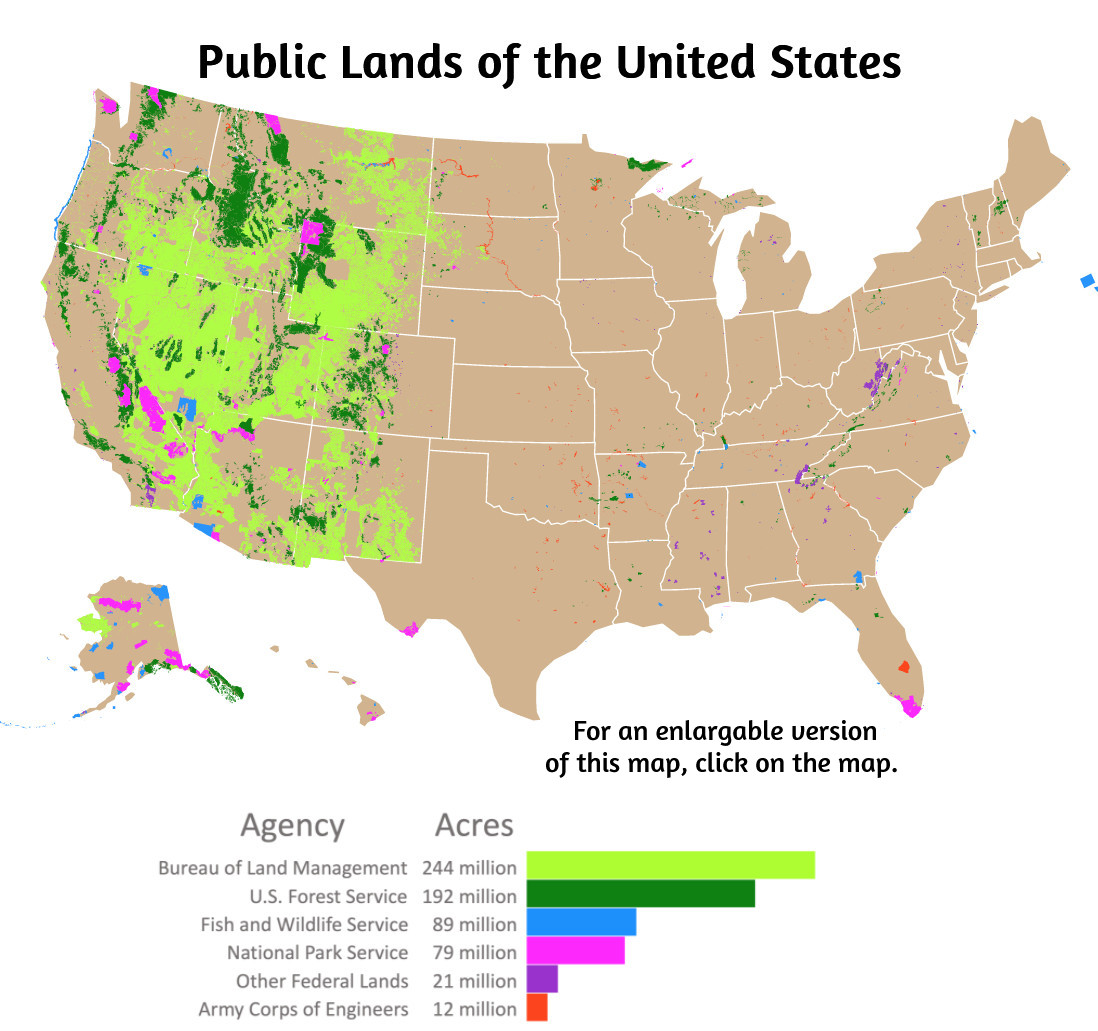 US Public Lands map